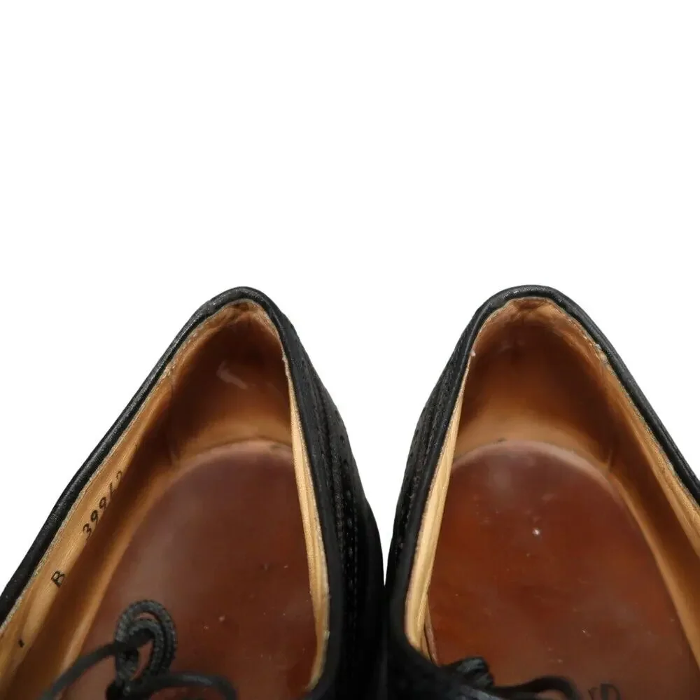 Allen Edmonds Shoes Mens 11 Oxford Leather Black Classic Brogue Cap Toe Formal